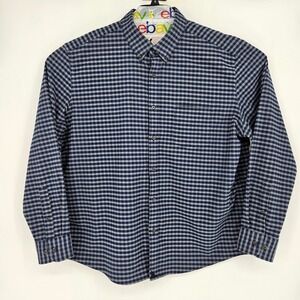 Untuckit Shirt Mens 3XL Button Up Casual Preppy Long Sleeve Blue Gray Checkered